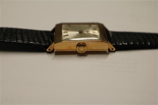 A 9ct gold Longines manual wind dress watch.